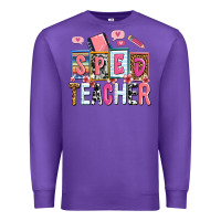Purple sped teacher Premium Sweatshirt - AdoDesignShop