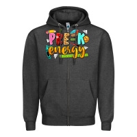 Charcoal Heather pre k energy Zipper Hoodie - texasbilliewilder