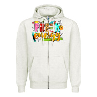 Oatmeal Heather pre k energy Zipper Hoodie - texasbilliewilder