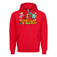 Red pre k energy Zipper Hoodie - texasbilliewilder