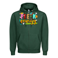 Sports Green pre k energy Zipper Hoodie - texasbilliewilder
