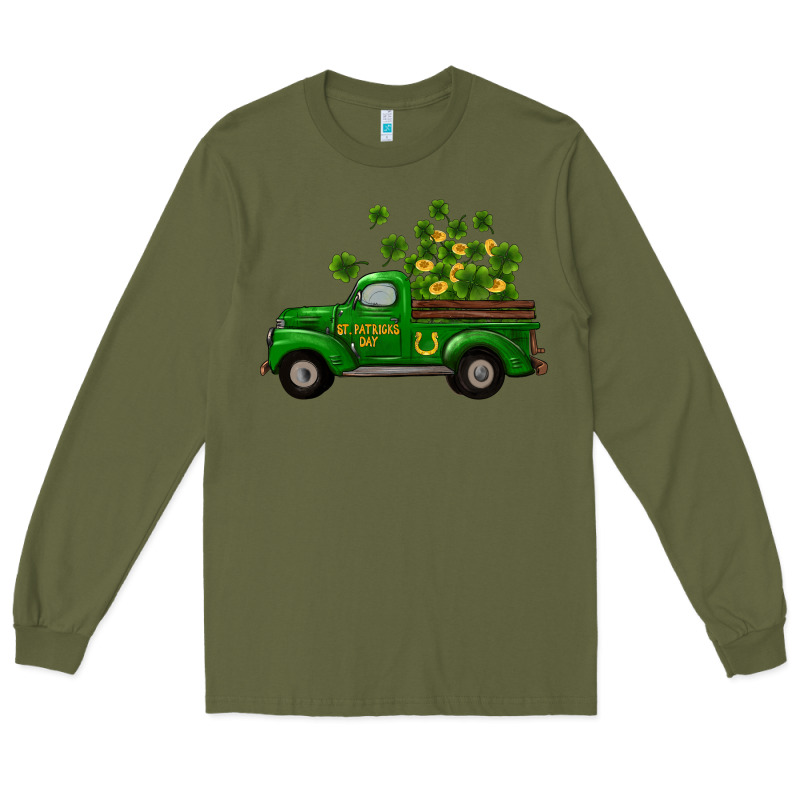 St Patricks Truck Shamrock Horseshoe Gold Long Sleeve Tee by RanaPortraitStore | Teevron