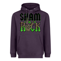 Plum St. Patrick's shamrock Heavyweight Hoodie - OliviaCreatesArt