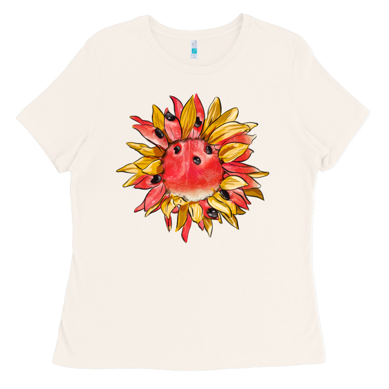 Watermelon Sunflower Ladies Tee by BarkalooDesign | Teevron