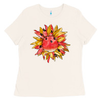 Bone watermelon sunflower Ladies Tee - BarkalooDesign