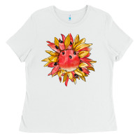 White watermelon sunflower Ladies Tee - BarkalooDesign