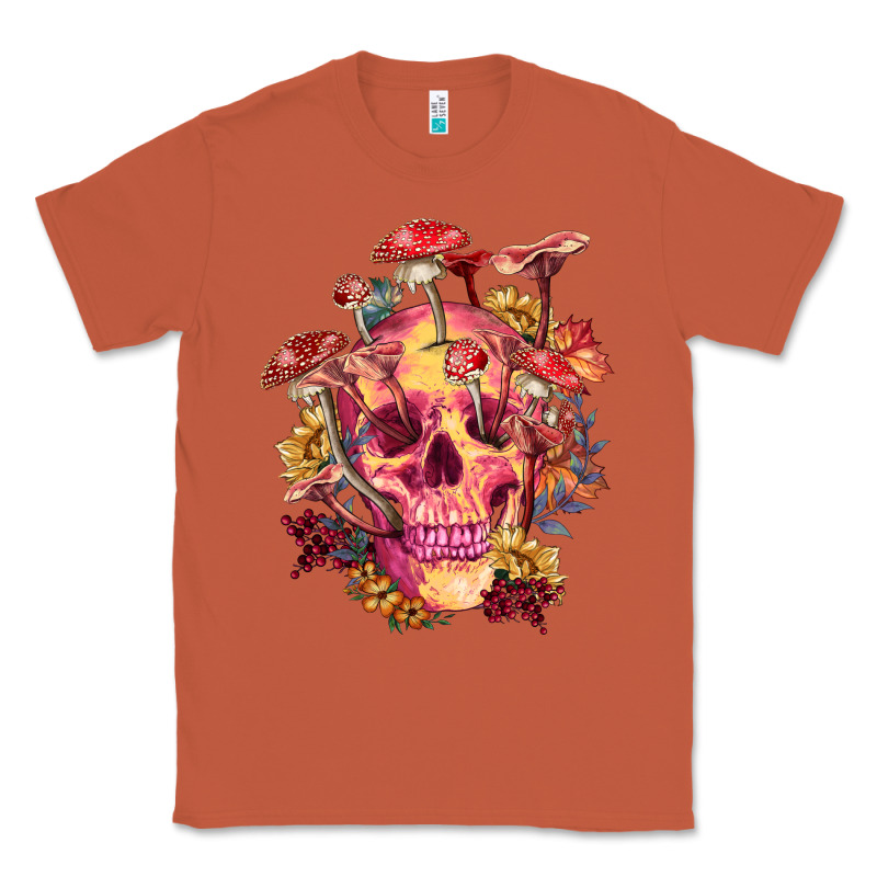 Floral Skeleton With Mushrooms Classic Tee by RanaPortraitStore | Teevron