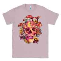 Lilac Floral skeleton with mushrooms Classic Tee - RanaPortraitStore