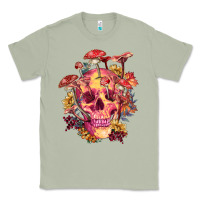 Matcha Floral skeleton with mushrooms Classic Tee - RanaPortraitStore