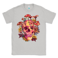 Moon Dust Floral skeleton with mushrooms Classic Tee - RanaPortraitStore