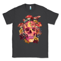 Smoke Floral skeleton with mushrooms Classic Tee - RanaPortraitStore