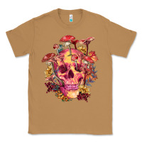 Toasted Coconut Floral skeleton with mushrooms Classic Tee - RanaPortraitStore