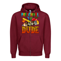 Burgundy preschool dude Zipper Hoodie - texasbilliewilder
