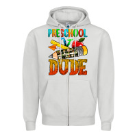 Dove Grey preschool dude Zipper Hoodie - texasbilliewilder