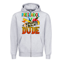 Heather Grey preschool dude Zipper Hoodie - texasbilliewilder