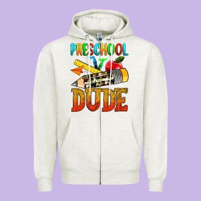 Preschool Dude Zipper Hoodie Designed By Texasbilliewilder