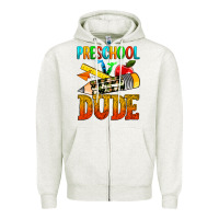Oatmeal Heather preschool dude Zipper Hoodie - texasbilliewilder