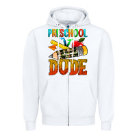 White preschool dude Zipper Hoodie - texasbilliewilder