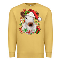 Antique Gold christmas heifer Premium Sweatshirt - JahusDesignShop