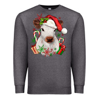 Charcoal Heather christmas heifer Premium Sweatshirt - JahusDesignShop