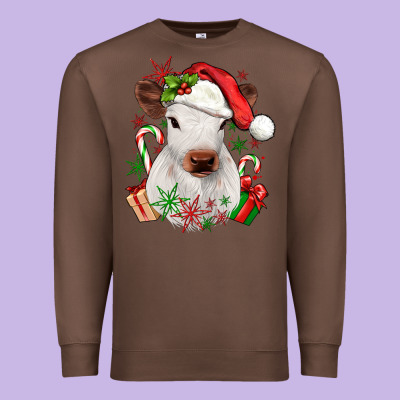 Christmas Heifer Premium Sweatshirt Designed By Jahusdesignshop