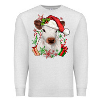 Oatmeal Heather christmas heifer Premium Sweatshirt - JahusDesignShop