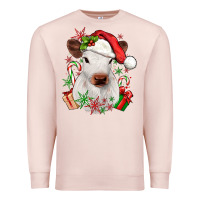 Pale Pink christmas heifer Premium Sweatshirt - JahusDesignShop