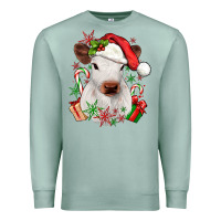 Seafoam christmas heifer Premium Sweatshirt - JahusDesignShop