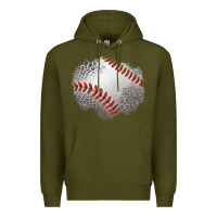 Army Green leopard baseball patch Premium Hoodie - Jasminsmagicworld