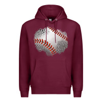 Burgundy leopard baseball patch Premium Hoodie - Jasminsmagicworld