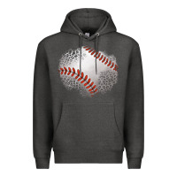 Charcoal Heather leopard baseball patch Premium Hoodie - Jasminsmagicworld