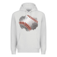 Dove Grey leopard baseball patch Premium Hoodie - Jasminsmagicworld