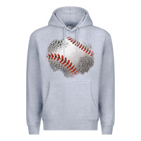 Heather Grey leopard baseball patch Premium Hoodie - Jasminsmagicworld