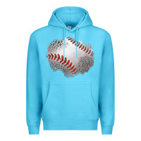 Ocean Blue leopard baseball patch Premium Hoodie - Jasminsmagicworld