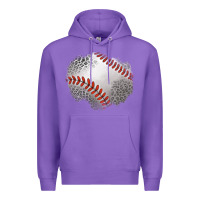 Purple leopard baseball patch Premium Hoodie - Jasminsmagicworld