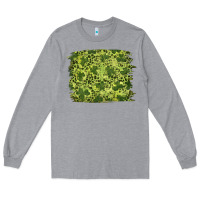 Heather Grey st patricks day shamrock leopard background Long Sleeve Tee - RanaPortraitStore
