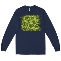 Navy st patricks day shamrock leopard background Long Sleeve Tee - RanaPortraitStore