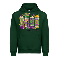 Forest Green mardi gras teacher life Urban Hoodie - MaliasSmallBusiness