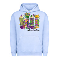 Pigment Grape Ice mardi gras teacher life Urban Hoodie - MaliasSmallBusiness
