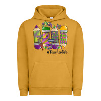 Pigment Peanut Butter mardi gras teacher life Urban Hoodie - MaliasSmallBusiness