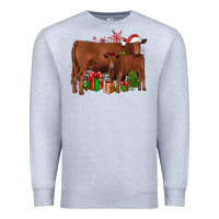 Heather Grey Christmas Gelbvieh Premium Sweatshirt - JahusDesignShop