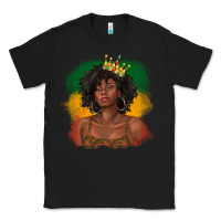 Black black queen with juneteenth flag Classic Tee - texasbilliewilder