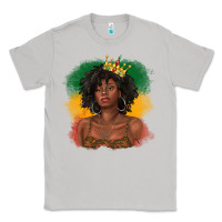 Moon Dust black queen with juneteenth flag Classic Tee - texasbilliewilder