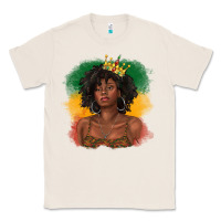 Natural black queen with juneteenth flag Classic Tee - texasbilliewilder