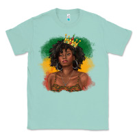 Seafoam black queen with juneteenth flag Classic Tee - texasbilliewilder