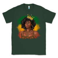 Sports Green black queen with juneteenth flag Classic Tee - texasbilliewilder