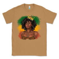 Black Queen With Juneteenth Flag Classic Tee | Teevron