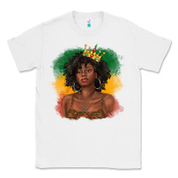 White black queen with juneteenth flag Classic Tee - texasbilliewilder