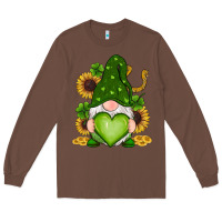 Chestnut st patricks day shamrock sunflowers gnomes Long Sleeve Tee - RanaPortraitStore