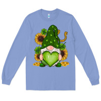 Colony Blue st patricks day shamrock sunflowers gnomes Long Sleeve Tee - RanaPortraitStore